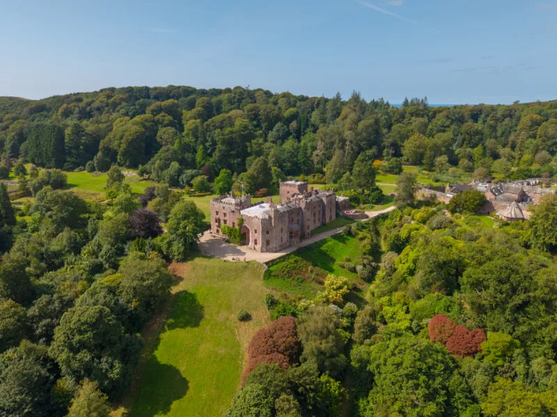 Muncaster Castle and gardens near Ravenglass, Cumbria