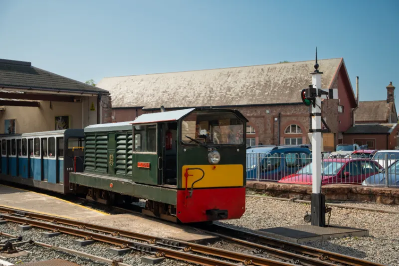 Ravenglass and Eskdale Railway locomotive at Ravenglass station